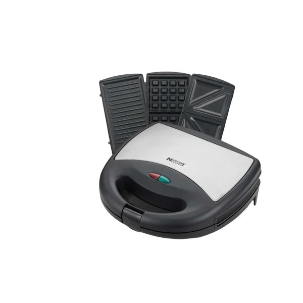 NATIONAL GOLD NEW 3 IN 1 SANDWICH MAKER 750W ( WAFFLE,GRILL AND SANDWICH PLATES ) 6 8000