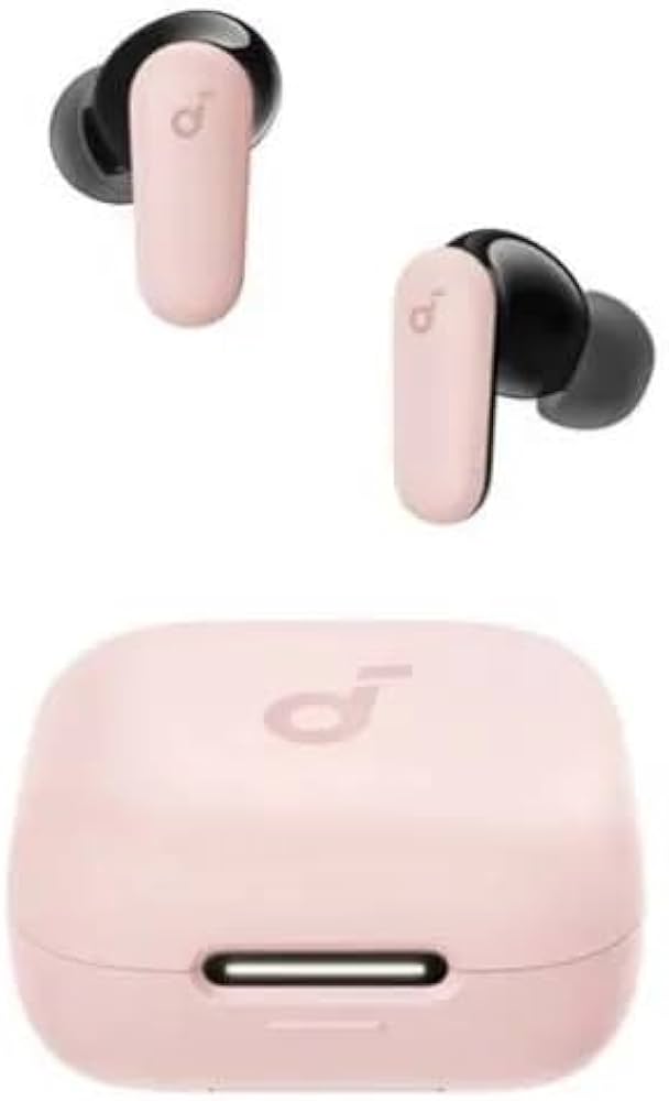 Anker Soundcore R50I NC Noise Cancelling Earbuds, Bluetooth 5.4, Strong 42Db Adaptive Noise Cancelling, Powerful Bass, 45H Playtime, 2-in-1 Case and Phone Stand, Ip54, Fast Charge 10Min = 120 Min - Pink
