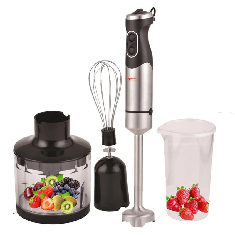 NATIONAL GOLD HAND BLENDER WITH 600ML MEASURING CUP 400ML CHOPPER DC MOTOR 1000W