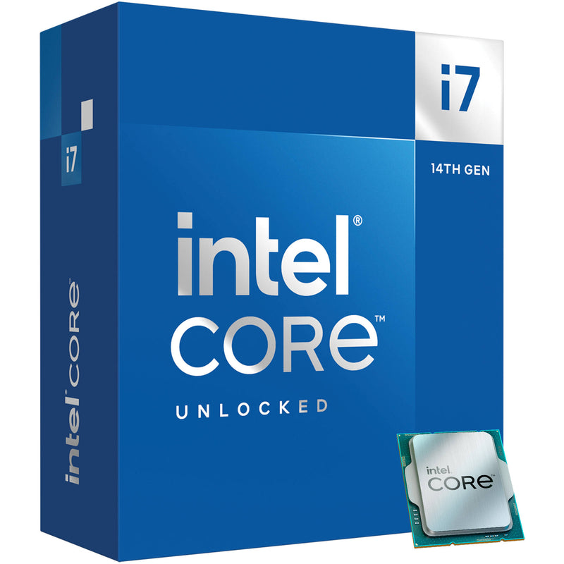 Intel Core i7-14700K 14th Gen (Turbo 5.6 GHz) 20-Cores (8 P-Cores + 12 E-Cores) – Unlocked LGA 1700 with Integrated Graphics Desktop Processor