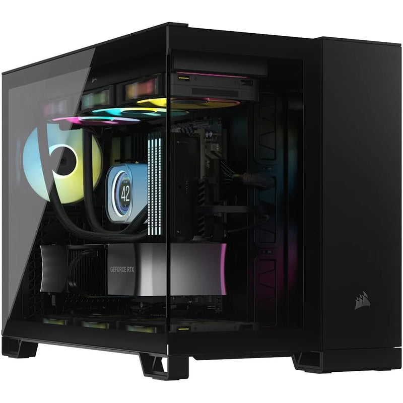CORSAIR iCUE LINK 2500X RGB Micro ATX Dual Chamber PC Case – Black