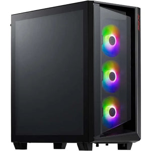 XPG Cruiser Mid Tower with RGB Fans Tempered Glass Panel PC Case – Black