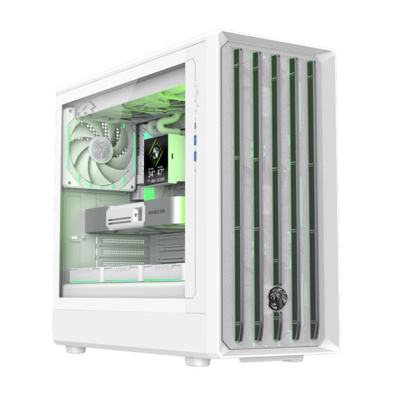 GameMax CLAW 460 Mid Tower Gaming Case – White