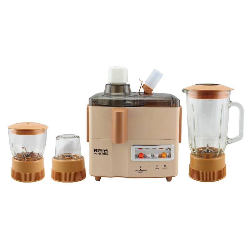 National Gold JUICER BLENDER 3 IN 1 1.25L GLASS JAR 500W NATIONAL GOLD