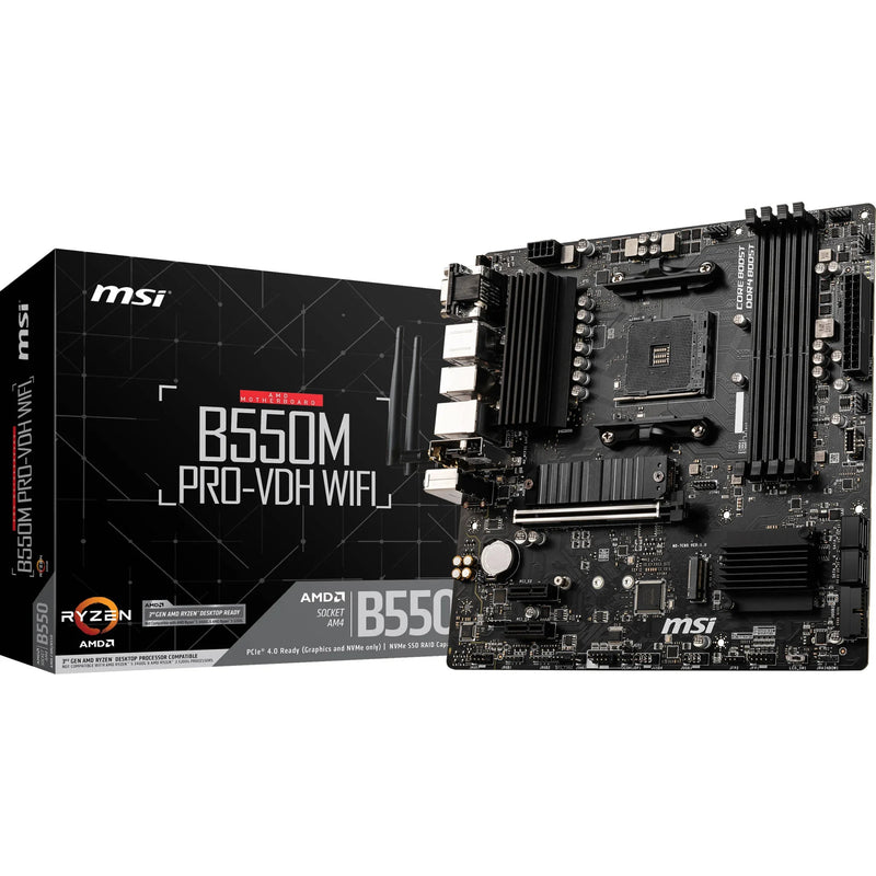 MSI B550M PRO-VDH DDR4 WiFi Micro-ATX Motherboard