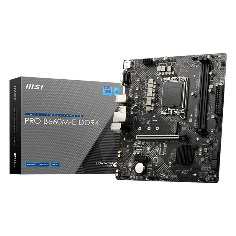 MSI PRO B660M-E DDR4 LGA 1700 Micro-ATX Motherboard