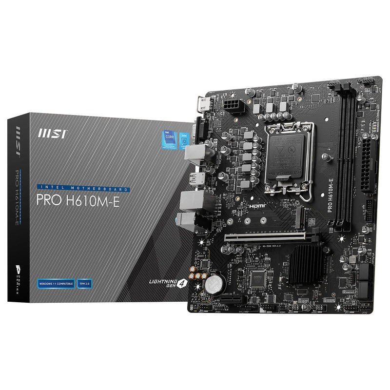 MSI PRO H610M-E DDR5 LGA 1700 Micro-ATX Motherboard