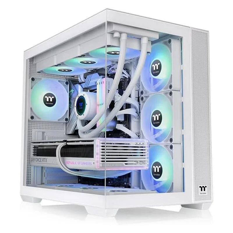 Thermaltake View 380 TG ARGB Mid Tower ATX Computer Case – Snow