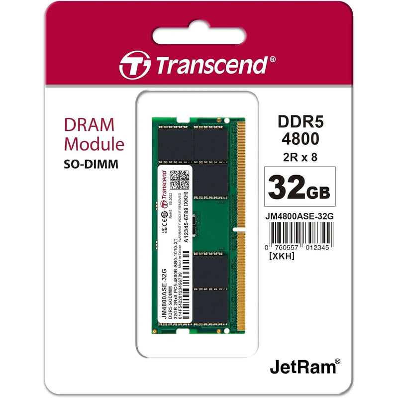 Transcend JetRam 32GB 4800MHz Laptop Memory