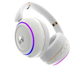 Audionic Bluetooth Headphone & TV Device – White (High-Quality Wireless Sound) Hammer Wireless Headphone