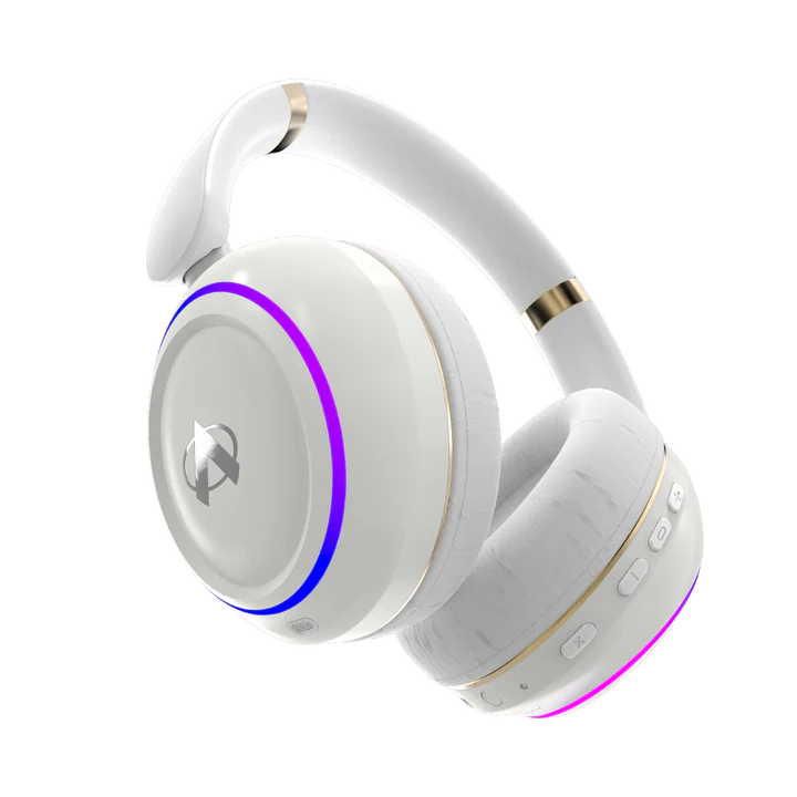 Audionic Bluetooth Headphone & TV Device – White (High-Quality Wireless Sound) Hammer Wireless Headphone