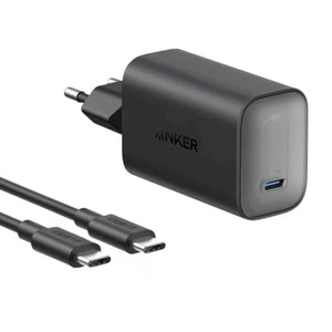 Anker Nano Charger 100w with 6ft Usb-C to Usb-C Cable, 100w GaN Fast Charger, Single Usb-C Port, Power Delivery (PD), ActiveShield 2.0 Protection, Ultra-Compact Design, Foldable Plug, 2-Pin (EU) - Black