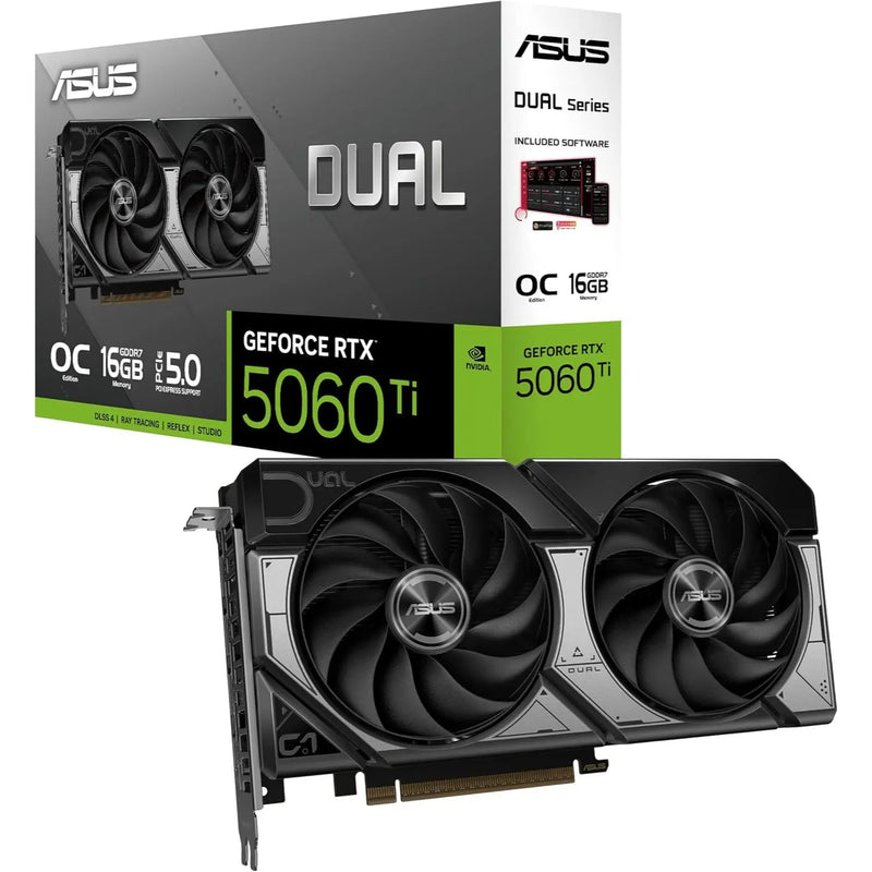 ASUS Dual GeForce RTX 5060 Ti 16GB GDDR7 OC Edition Graphics Card