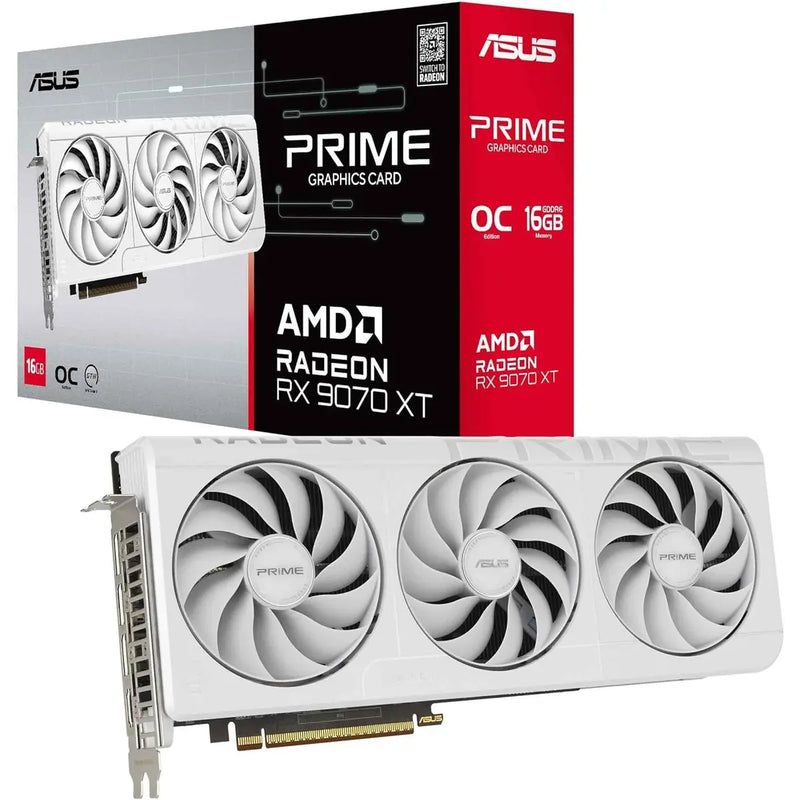 ASUS Prime Radeon™ RX 9070 XT White OC Edition Graphics Card
