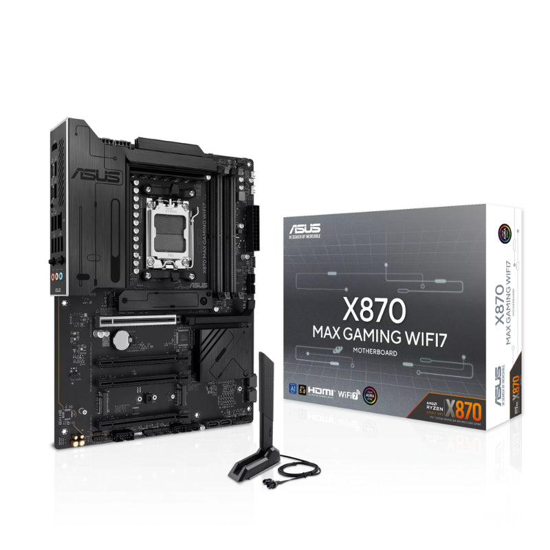 ASUS X870 MAX GAMING WIFI 7 DDR5 AM5 ATX Motherboard – Black