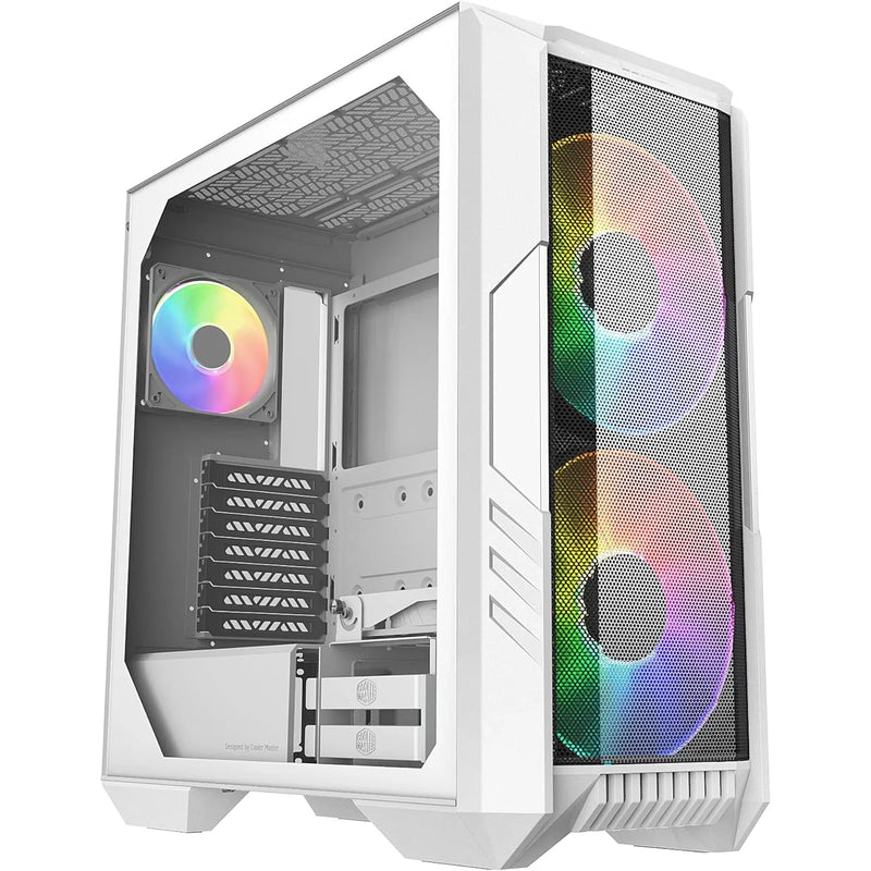 Cooler Master HAF 500 High Airflow ATX Mid-Tower PC Case – White