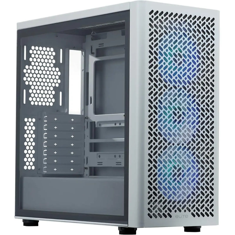 Cooler Master Elite 502 ATX High Airflow Minimalist PC Case – White