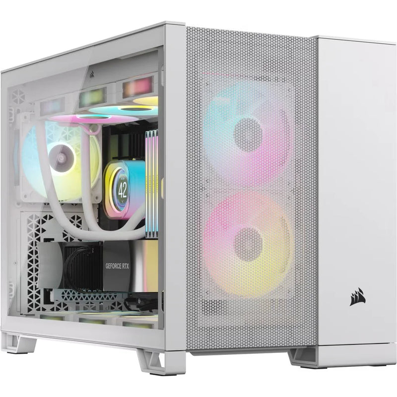 Corsair 2500D AIRFLOW Mid-Tower Dual Chamber PC Case – White