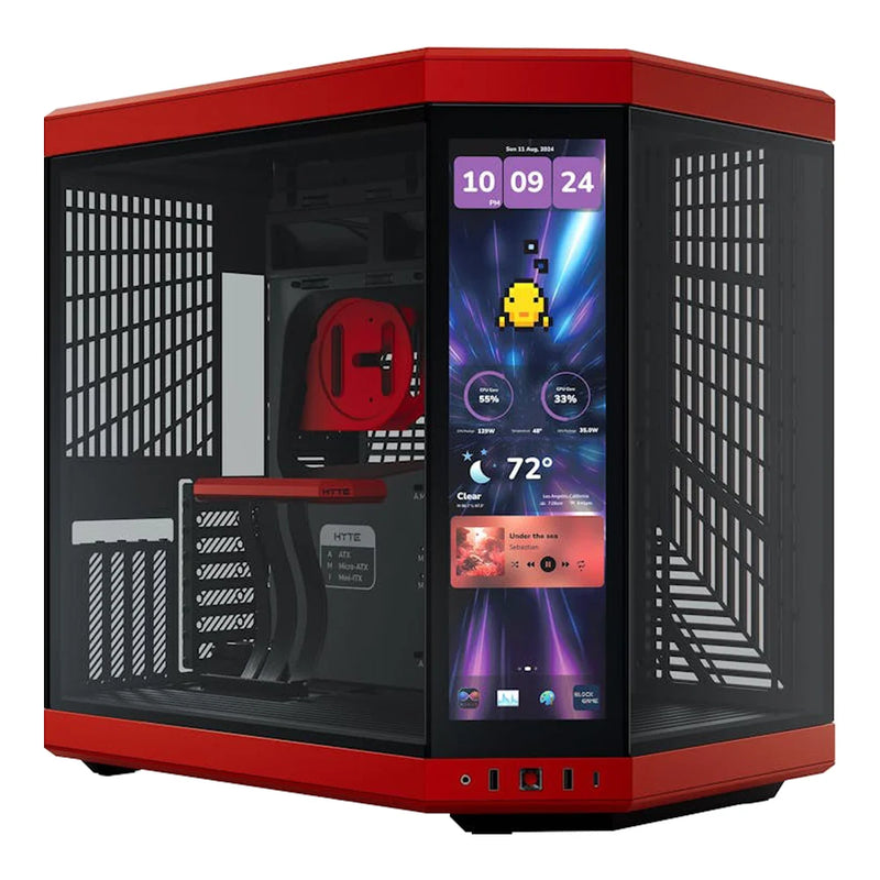 HYTE Y70 Touch Infinite Dual Chamber ATX Mid Tower Modern Aesthetic Case – Cherry