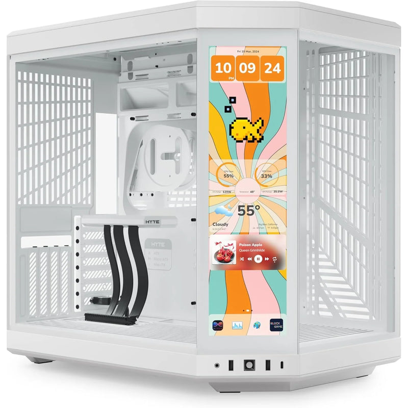 HYTE Y70 Touch Infinite Dual Chamber ATX Mid Tower Modern Aesthetic Case – Snow White
