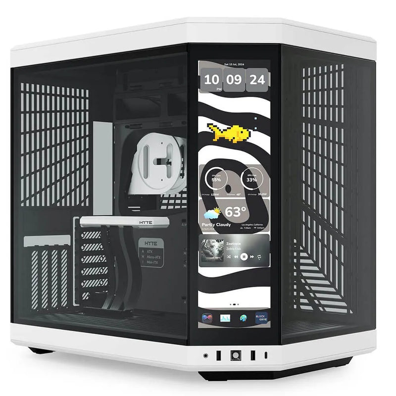 HYTE Y70 Touch Infinite Dual Chamber ATX Mid Tower Modern Aesthetic Case – Panda