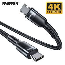 FASTER FC-100 PD TYPE-C TO TYPE-C CABLE 🔌⚡