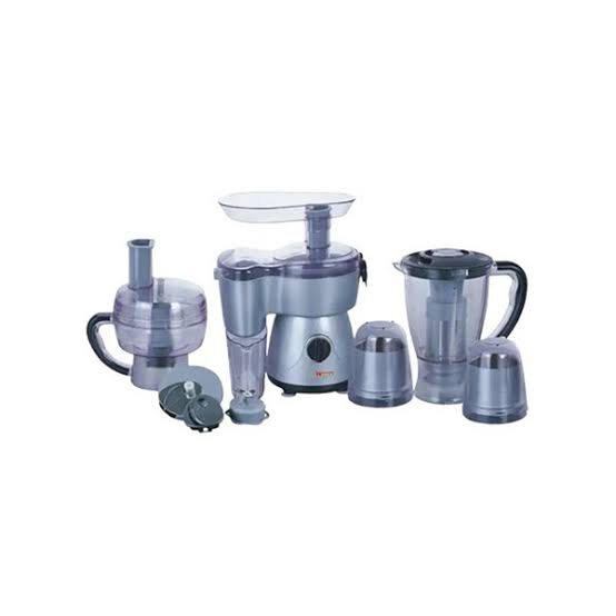 NATIONAL GOLD FOOD PROCESSOR 9 IN 1 SILVER 300W TWO GRINDER