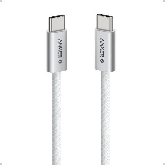 Anker Zolo Usb-C to Usb-C Cable (3.3ft, 240w, Braided) - White