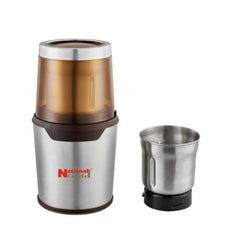 NATIONAL GOLD COFFEE GRINDER 2 CUPS 300W 90GRM STAILSS STEEL BODY