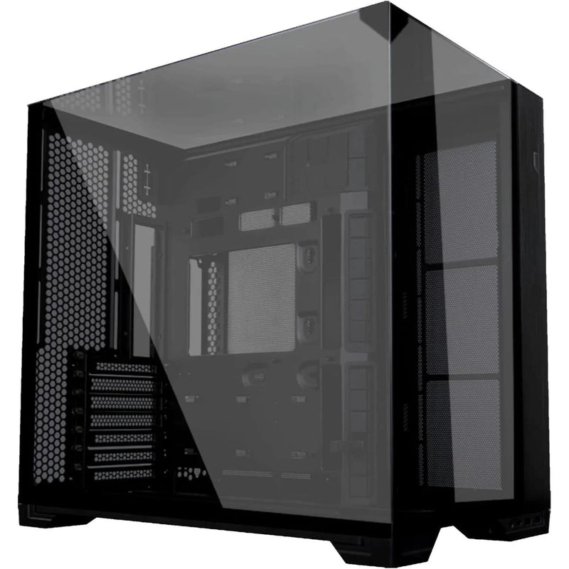 Lian Li O11 Vision Compact Black Steel Tempered Glass ATX Mid Tower Computer Gaming Case – Black