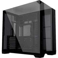 Lian Li O11 Vision Compact Black Steel Tempered Glass ATX Mid Tower Computer Gaming Case – Black