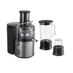 NATIONAL GOLD NEW JUICER BLENDER 4 IN 1 STEEL BLACK BODY 1.5L GLASS JAR 800W
