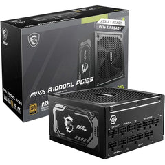 MSI MAG A1000GL PCIE5 – ATX 3.1 & PCIE 5.1 Ready – Full Modular – 80 Plus Gold Certified 1000W Gaming Power Supply (Copy)