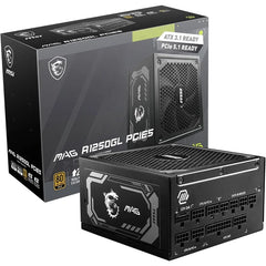 MSI MAG 1250GL PCIE 5 – ATX 3.1 & PCIE 5.1 Ready – Full Modular – 80 Plus Gold Certified 1250W Gaming Power Supply