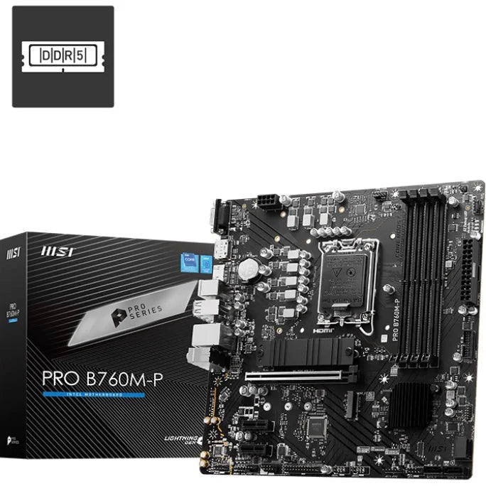 MSI PRO B760M-P DDR5 LGA 1700 Micro-ATX Motherboard