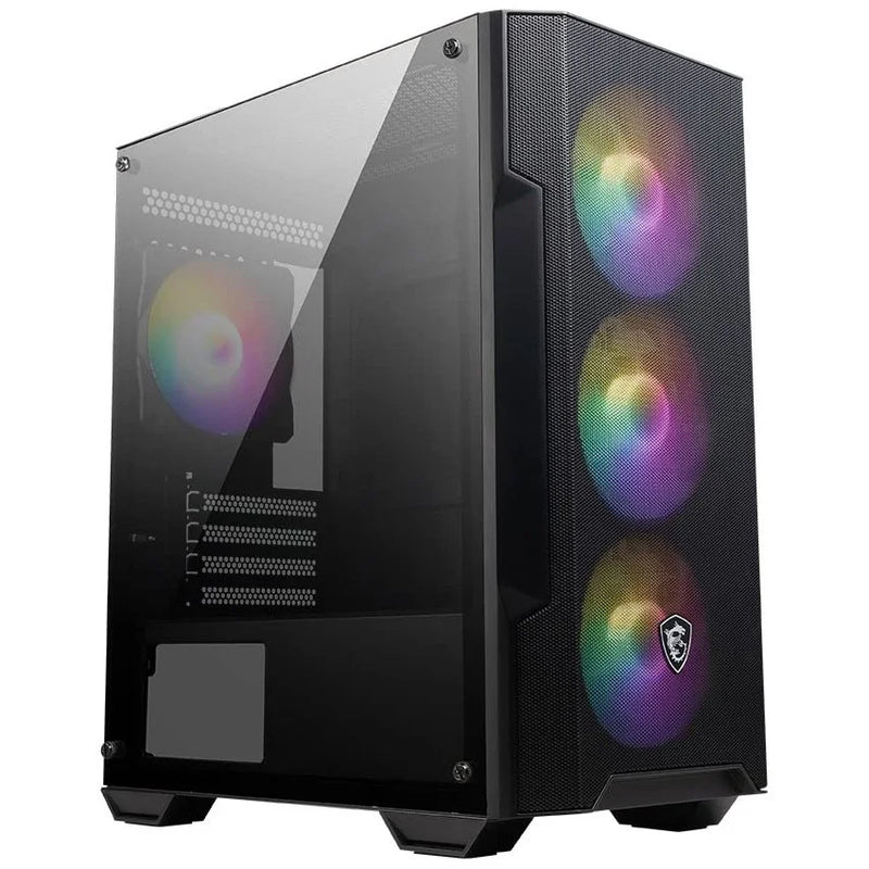 MSI MAG Forge M100A Mesh Certified Micro-ATX Tower Tempered Glass PC Case Black