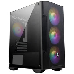 MSI MAG Forge M100A Mesh Certified Micro-ATX Tower Tempered Glass PC Case Black
