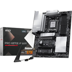 MSI Pro X870E-P WiFi Motherboard, ATX – Supports AMD Ryzen 9000/8000/7000 Processors, AM5-60A SPS VRM, DDR5 Memory Boost (8200+ MT/s OC), PCIe 5.0 x16 & 4.0 x16, M.2 Gen5, Wi-Fi 7, 5G LAN