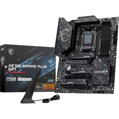 MSI X870E Gaming Plus WiFi Motherboard, ATX – Supports AMD Ryzen 9000/8000/7000 Processors, AM5-60A SPS VRM, DDR5 Memory Boost 8200+ MT/s (OC), PCIe 5.0 x16 & 4.0 x4, M.2 Gen5, Wi-Fi 7, 5G LAN