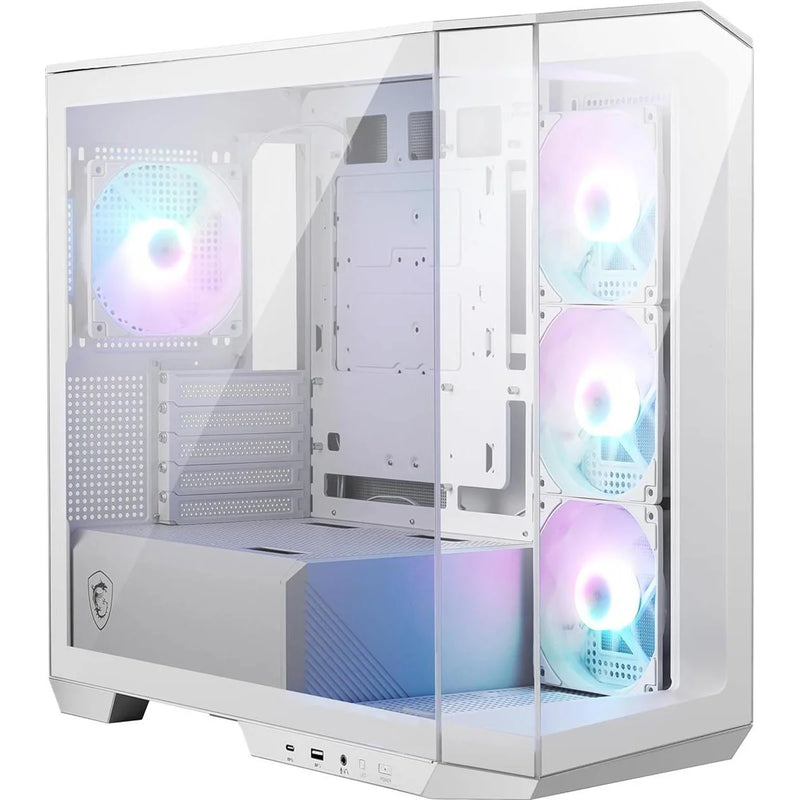 MSI MAG PANO M100R PZ Premium Mid-Tower Gaming PC Case – White