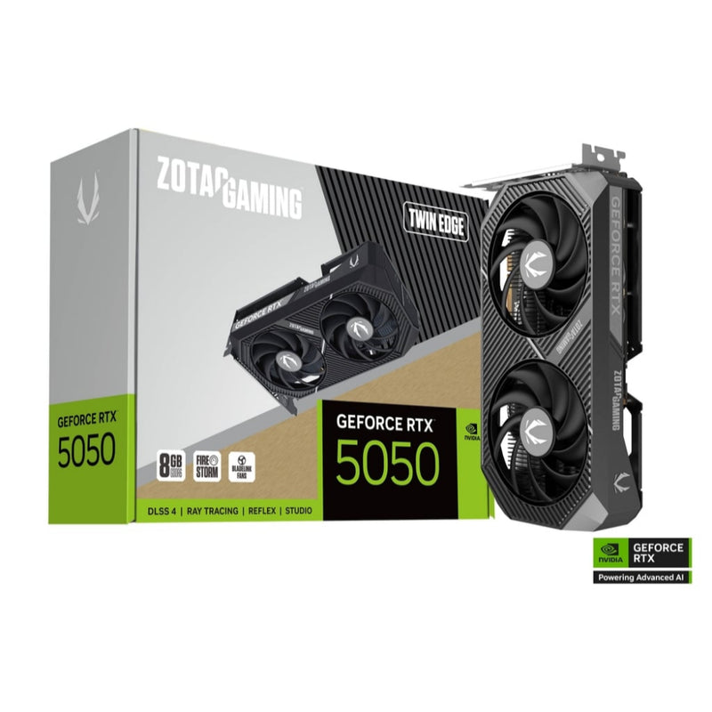 ZOTAC GAMING GeForce RTX 5050 Twin Edge 8GB GDDR6 PCI Express 5.0 x8 Graphics Card